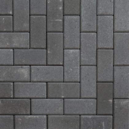 Тротуарная плитка кирпичик цвет серый