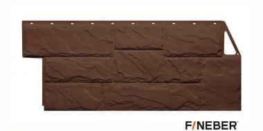 Фасадные панели FineBer «Крупный камень» коричневый 1080*452 мм