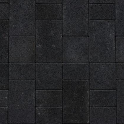 Тротуарная плитка «Новый город» цвет черный кварц границ премиум 