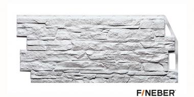 Фасадная панель FineBer «Скала» мелованная белая 1094*459 мм