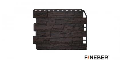 Фасайдинг FineBer дачный «скол 3D-Facture» темно-коричневый 725*570 мм